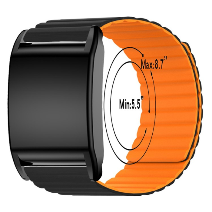 A-One Brand - Whoop 4.0 Armband Magnetic Silikon - Svart/Orange