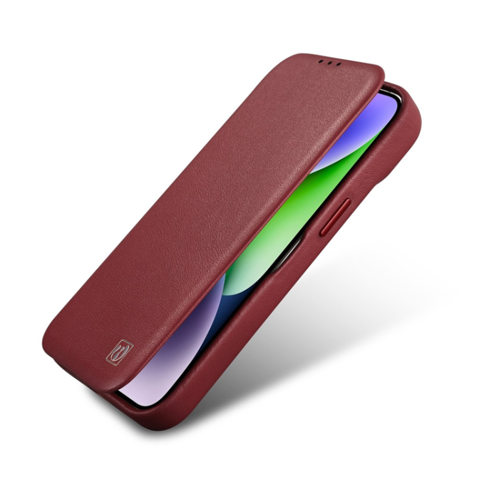 ICARER - iCarer iPhone 14 Pro Max Plånboksfodral MagSafe CE Äkta Läder