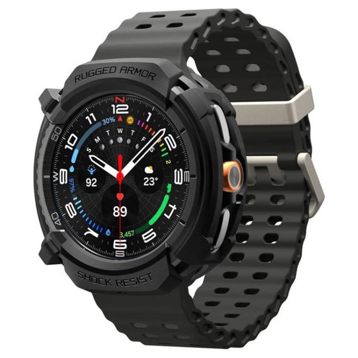 Spigen - Spigen Galaxy Watch 8 Classic (46mm) Skal Rugged Armor - Svart