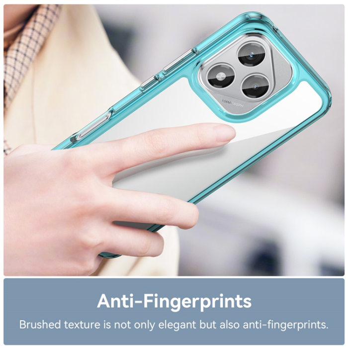 A-One Brand - Mobilskal till Honor X70i / 400 Lite 5G Skyddande klar - Transparent Blå