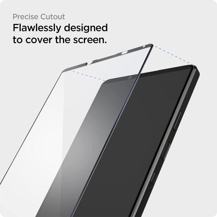 UTGATT - Spigen ALM Glass FC Härdat Glas Skärmskydd Xperia 1 III Svart