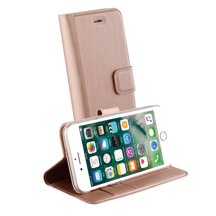 UTGATT1 - Vivanco Plånboksfodral iPhone 8/7/6/6S - Rosa Guld