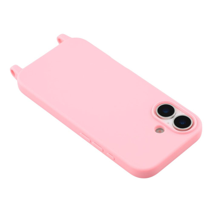 A-One Brand - iPhone 17 Mobilskal TPU Shockproof med Lanyard - Rosa