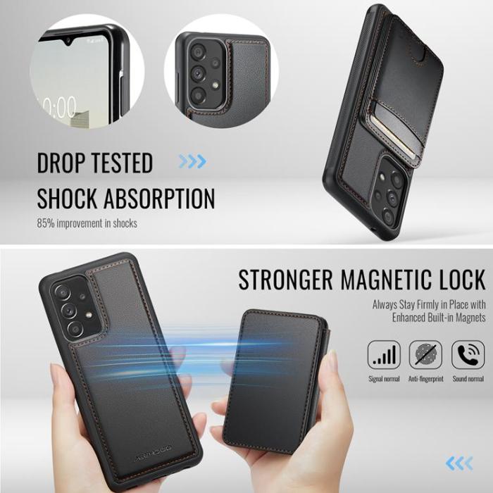 OEM - JEEHOOD Samsung Galaxy A33 5G Mobilskal KonstLäder - Svart
