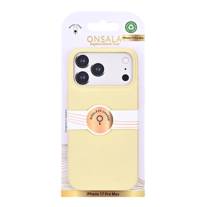 Onsala - ONSALA iPhone 17 Pro Max Mobilskal med Silikonkänsla - Citron