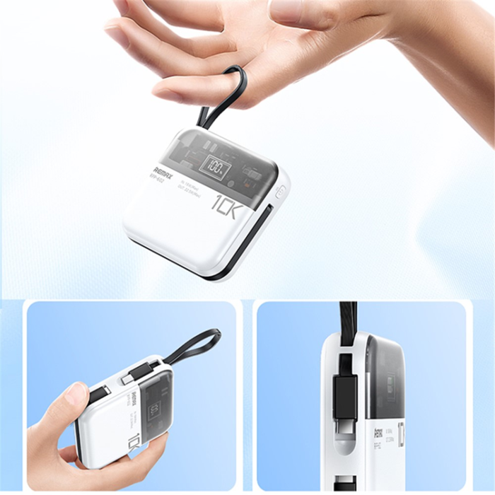 Remax - REMAX Powerbank 10000mAh 20W/22.5W RPP-602 Pro Dual kabel