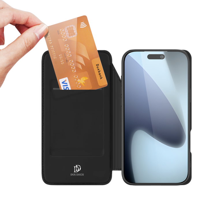 Dux Ducis - Dux Ducis iPhone 17 Pro Max Plånboksfodral Skin Pro Läder