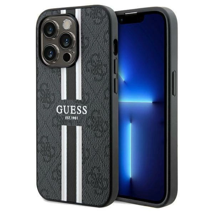 Guess Mobilskal till iPhone 15 Pro Max Magsafe Stripes - Svart | 2353 | AlltMobil