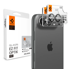 Spigen - Spigen [2-Pack] H&auml;rdat Glas Kameralinsskydd F&ouml;r iPhone Duo EZ Fit Optik Pro
