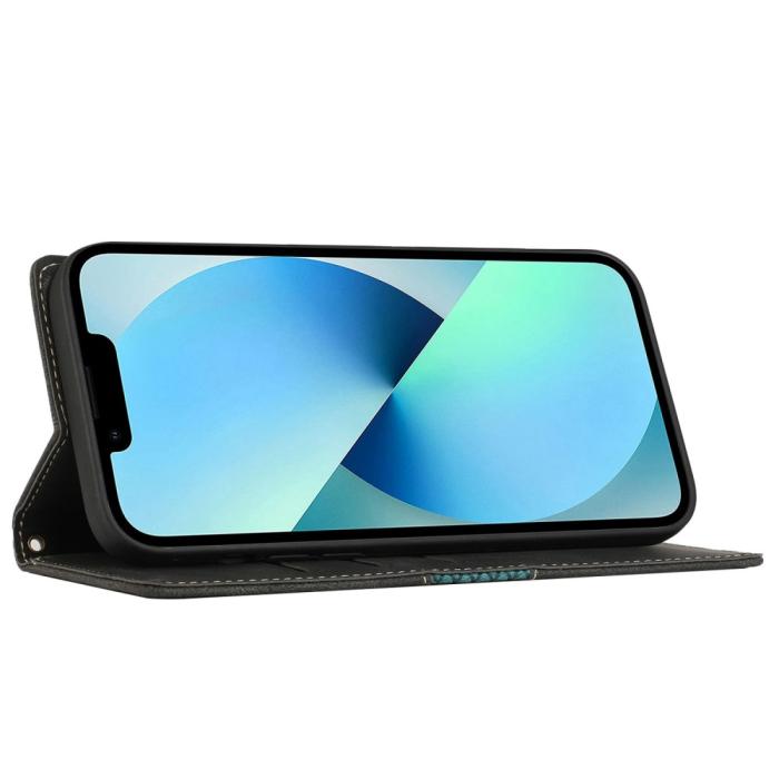 A-One Brand - iPhone 11 Plånboksfodral Splicing Design - Svart