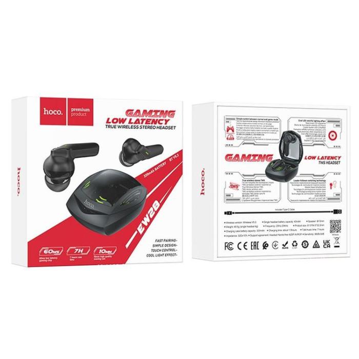 Hoco - Hoco Hörlurar Bluetooth TWS EW28 Magic Gaming - Svart