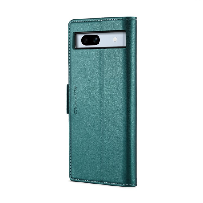 Caseme - Caseme Google Pixel 7A Plånboksfodral RFID Litchi - Grön
