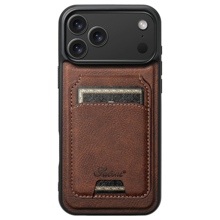 SUTENI - SUTENI iPhone 17 Pro Mobilskal MagSafe Kickstand H16 - Brun