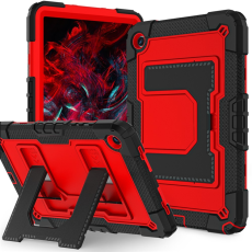 A-One Brand - Galaxy Tab A9 Plus Skal Kickstand Med Rem Anti Drop - Röd