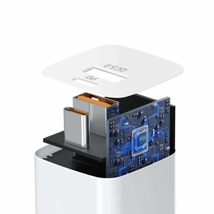 Wozinsky - Wozinsky Väggladdare 20W USB-C/USB-A - Vit