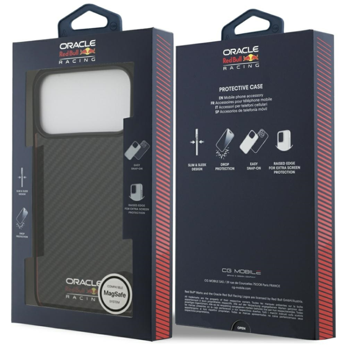 Red Bull - Red Bull Mobilskal För iPhone 17 Pro MagSafe Kevlar Logo Matt - Svart