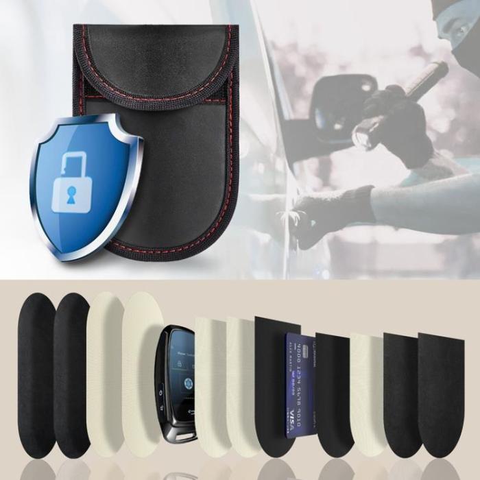 Tech-Protect - Tech-Protect Faraday Cage RFID-Blockerande Nyckel Skal – Svart/Röd