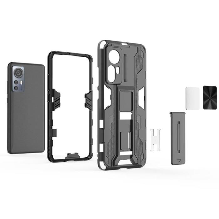 OEM - Kickstand Shockproof Skal Xiaomi 12 Pro - Svart