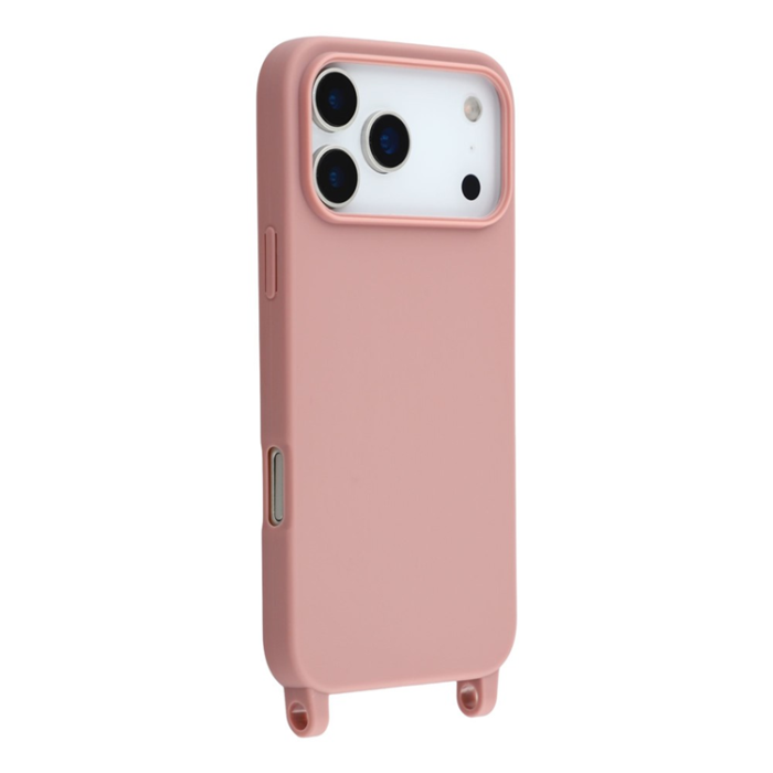A-One Brand - iPhone 17 Pro Max Mobilskal TPU Shockproof med Lanyard - Djuprosa