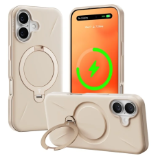 Torras - Torras iPhone 16 Mobilskal Magsafe Ostand Q Pro - Guld