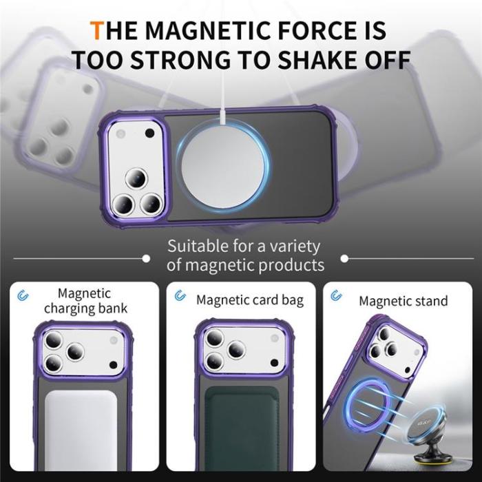 A-One Brand - iPhone 17 Pro Mobilskal MagSafe Skin Touch - Mörklila