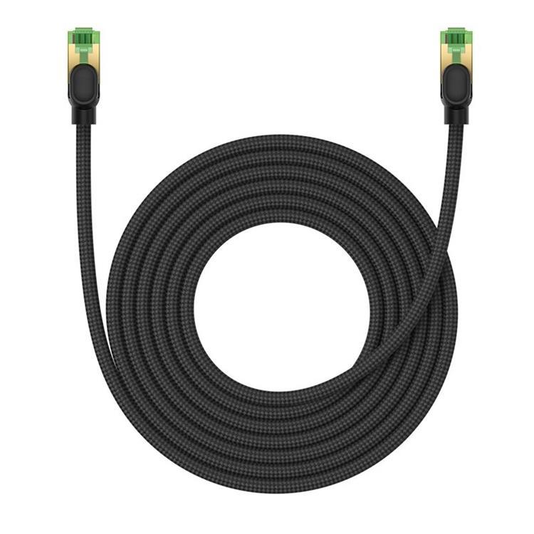 Baseus Nätverkskabel cat8 40Gbps 5m - Braided Svart | 3541 | AlltMobil