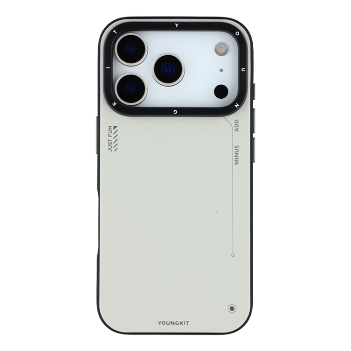 YOUNGKIT - YOUNGKIT iPhone 17 Pro Mobilskal MagSafe PU-Läder - Silver