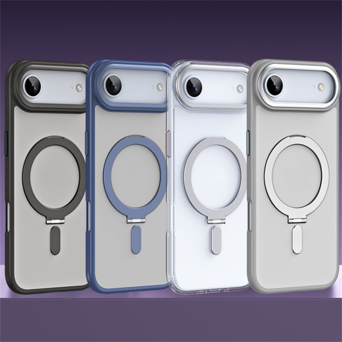 A-One Brand - iPhone 17 Air Mobilskal MagSafe Hidden Magnetisk Kickstand - Silver