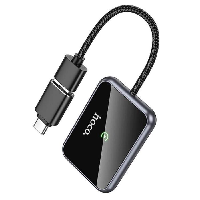 A-One Brand - Hoco CarPlay Trådlös Adapter USB A - USB C HU1 - Svart