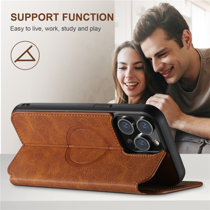 SUTENI - SUTENI iPhone 14 Pro Max Plånboksfodral Magsafe - Khaki