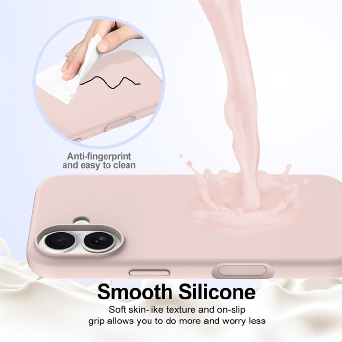 A-One Brand - iPhone 17 Mobilskal MagSafe Silikon Anti-Drop - Rosa