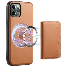 DENIOR - DENIOR Mobilskal till iPhone 11 Pro PU L&auml;der + PC + TPU Khaki