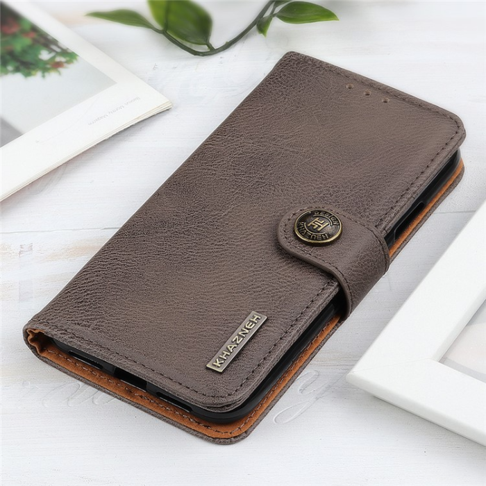 KHAZNEH - KHAZNEH Xiaomi Mi 11 Ultra Plånboksfodral Cowhide - Grå