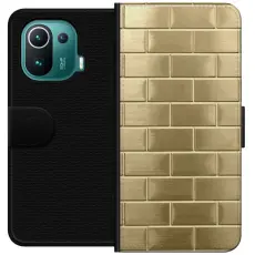 Gustaf - Pl&aring;nboksfodral till Xiaomi Mi 11 Pro med Gyllene Murstenar