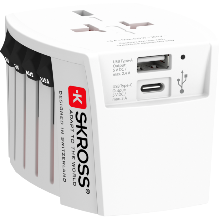 UTGATT1 - SKross MUV World Travel Laddare USB A/C