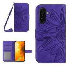 OEM - Samsung Galaxy S26 Pl&aring;nboksfodral Solros Pr&auml;gling Konstl&auml;der - M&ouml;rklila