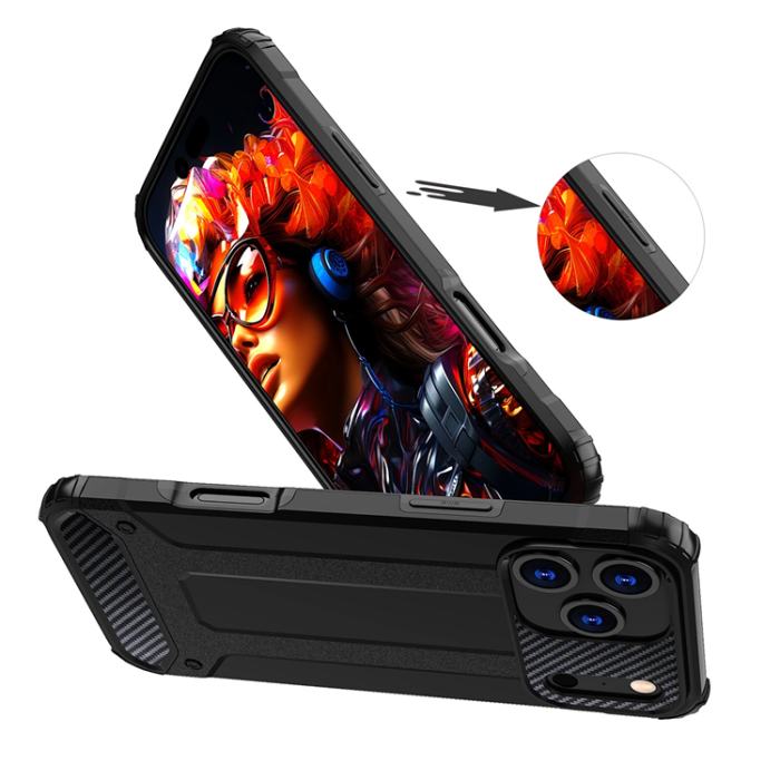 A-One Brand - iPhone 17 Pro Mobilskal Hybrid Armor - Svart