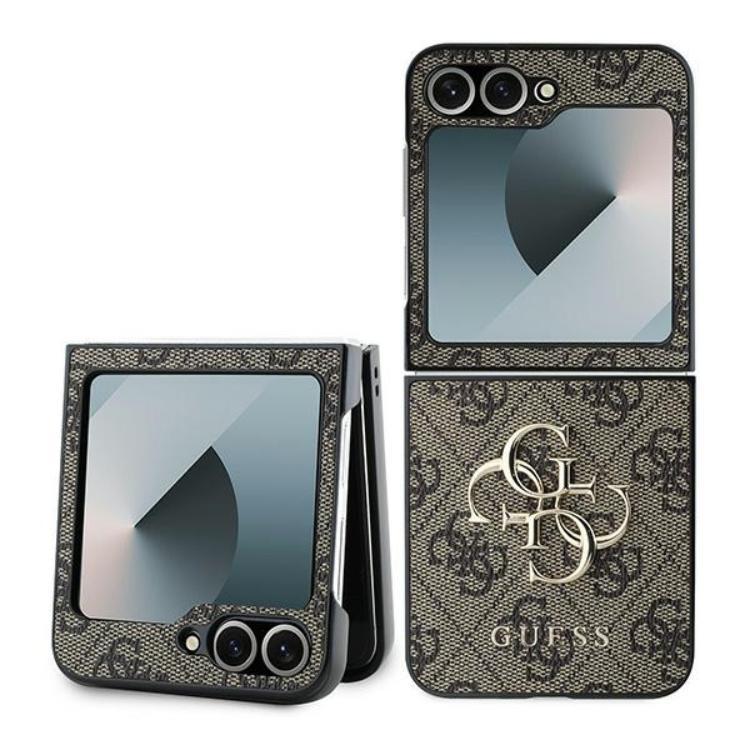 Guess Mobilskal till Galaxy Z Flip 6 Läder 4G Metal Logo - Brun | 2353 | AlltMobil