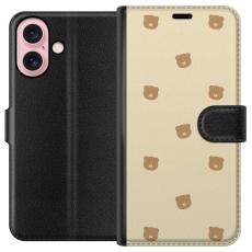 iSecrets - Plånboksfodral till Apple iPhone 16 med Björnmönster