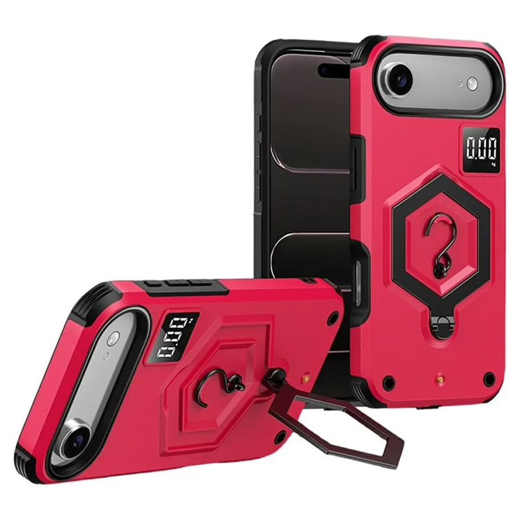 Mobilskal För iPhone Air Hexagonal Kickstand med Hook (Röd) | 2353 | AlltMobil