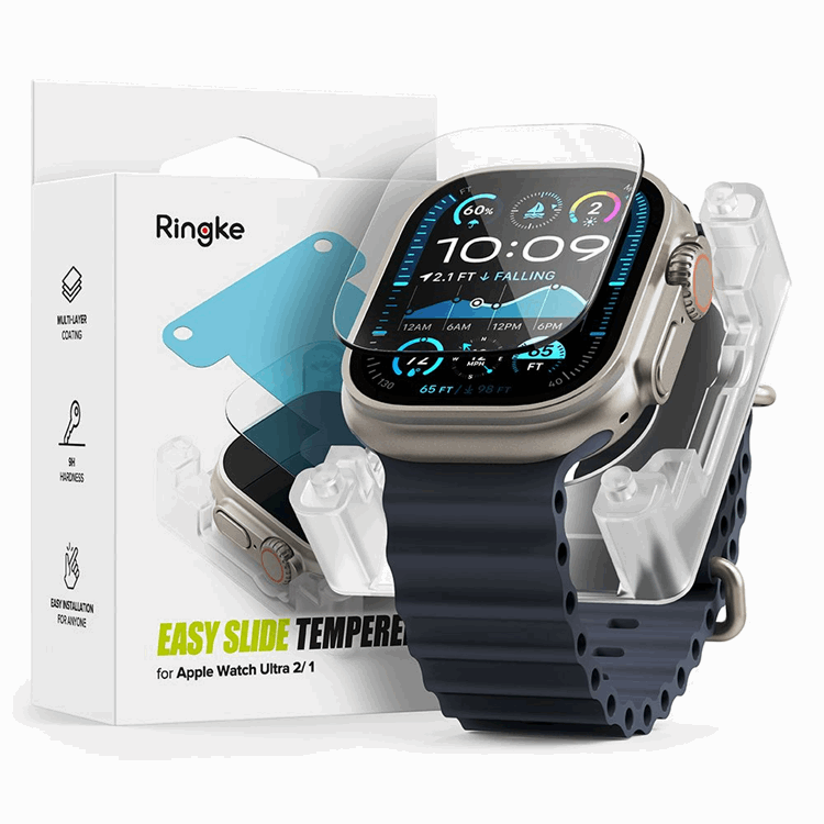 [2-Pack] Ringke Apple Watch Ultra 1/2 (49mm) Härdat glas Skärmskydd | 5468 | AlltMobil