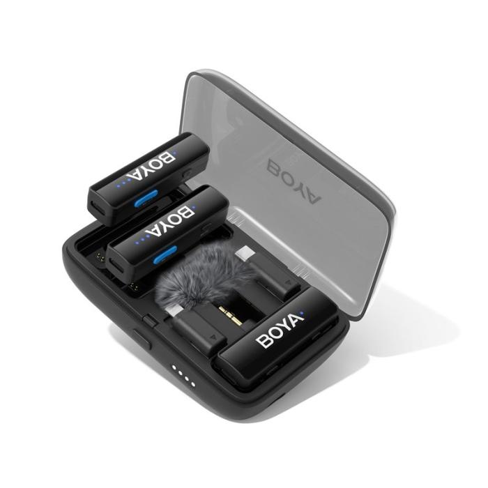 BOYA - BOYA Mikrofon BOYALINK V2.0 3.5mm Trådlöst X2-system Lightning USB-C