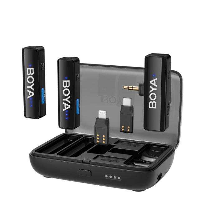 BOYA - BOYA Mikrofon BOYALINK V2.0 3.5mm Trådlöst X2-system Lightning USB-C