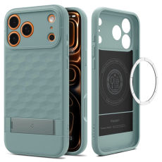 Spigen - Spigen iPhone 17 Pro Mobilskal Magsafe Kickstand Parallax - Saga Grön