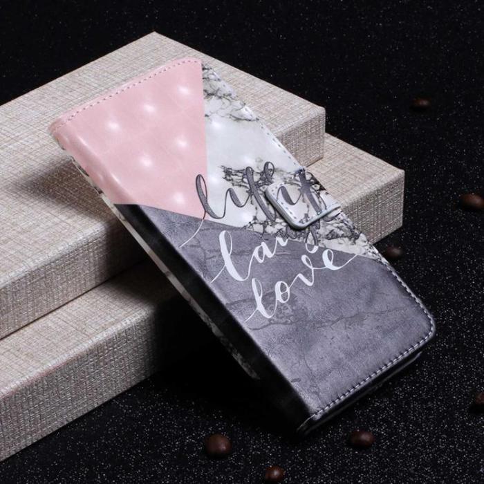 A-One Brand - iPhone 14 Plus Plånboksfodral Folio Flip - Svart Marble