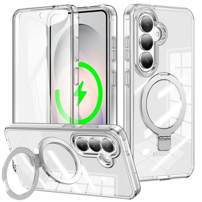 OEM - Mobilskal för Samsung Galaxy S26 Magnetiskt Kickstand TPU + PC - Transparent