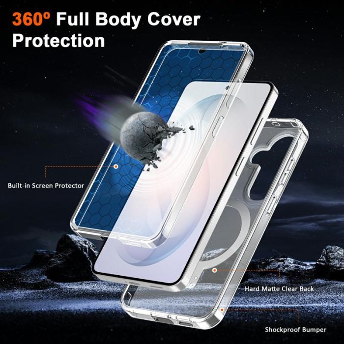 OEM - Mobilskal för Samsung Galaxy S26 Magnetiskt Kickstand TPU + PC - Transparent