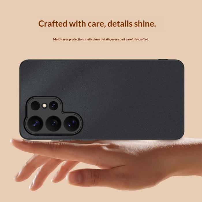 OEM - Mobilskal för Samsung Galaxy S26 Ultra Konstläder PC + TPU - Svart