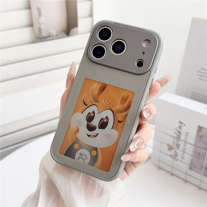 A-One Brand - Mobilskal till iPhone 17 Pro Max NFC DIY Customized HD Smart E-Ink - Grå