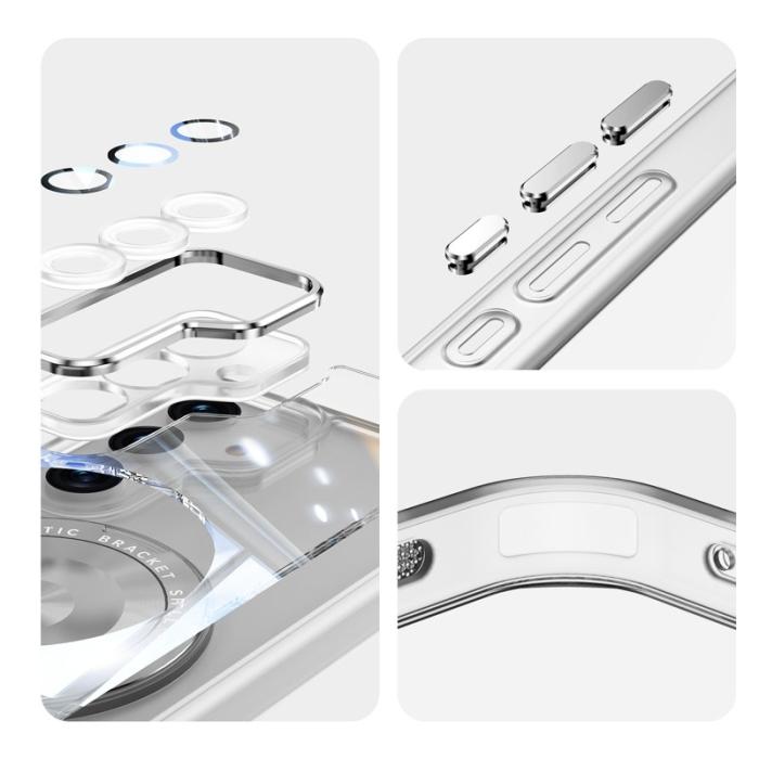 OEM - Mobilskal för Samsung Galaxy S26 Magnetiskt PC + TPU med Kickstand - Matt Vit